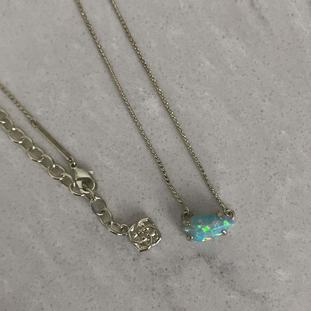 Kendra Scott Opal Necklace in Silver